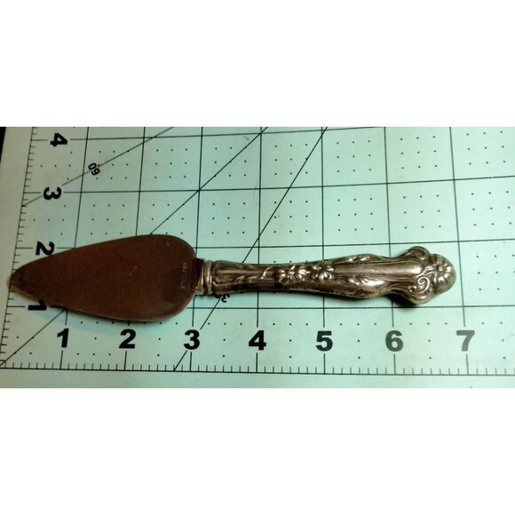 Vintage Cake Server Floral Stainless Steel Ornate Silver Handle - Picture 4 of 6